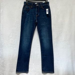 Boys Old Navy Dark Wash Denim Skinny Jeans, Size 14
